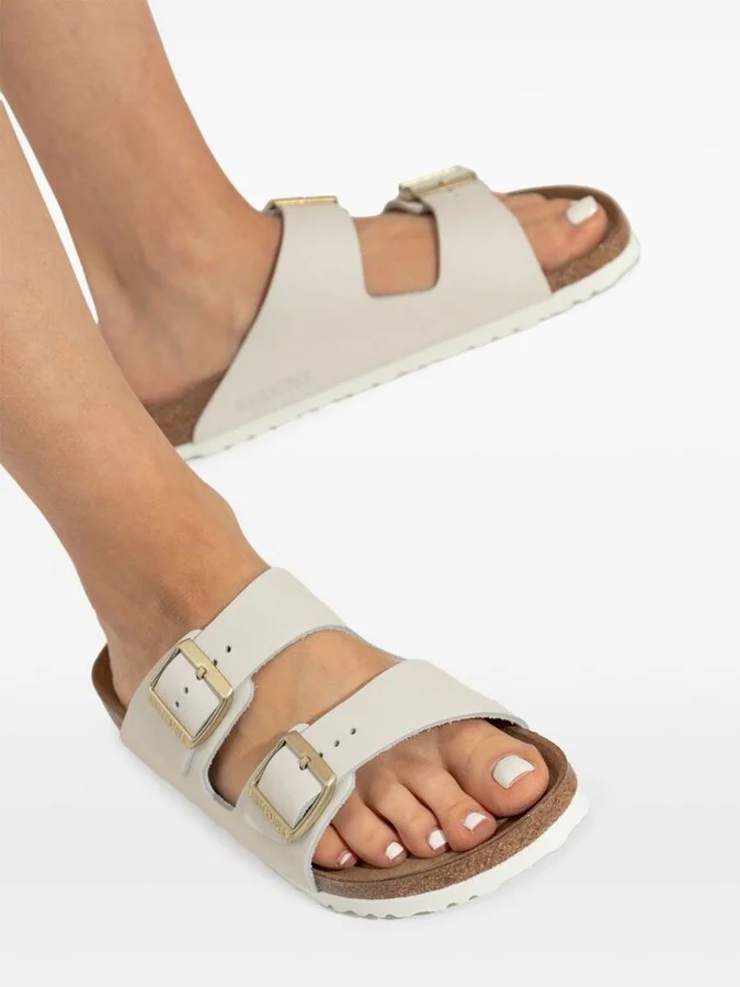 Birkenstock Arizona Double-Strap Sandals In Off-White By Birkenstock - Image 4