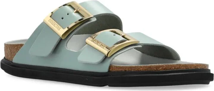 Birkenstock Arizona Droplet Buckle Shiny Leather Sandals Shoes - Image 2