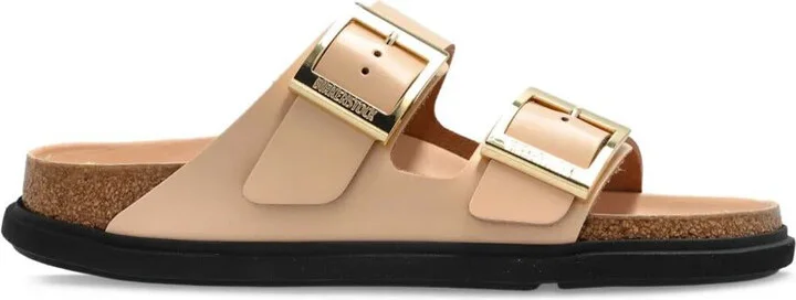 Birkenstock Arizona Droplet Buckle Shiny Leather Sandals Shoes