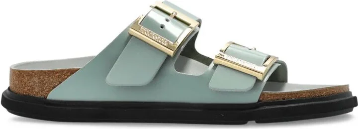 Birkenstock Arizona Droplet Buckle Shiny Leather Sandals Shoes