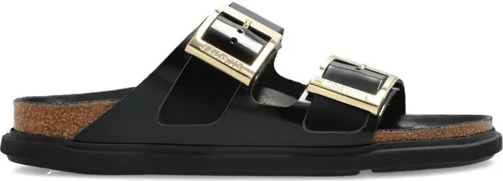 Birkenstock Arizona Droplet Buckle Shiny Leather Sandals Shoes