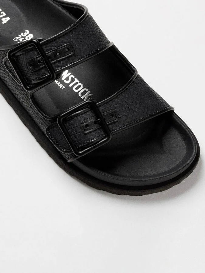 Birkenstock Arizona Raffia Luxe Sandals Shoes - Image 3