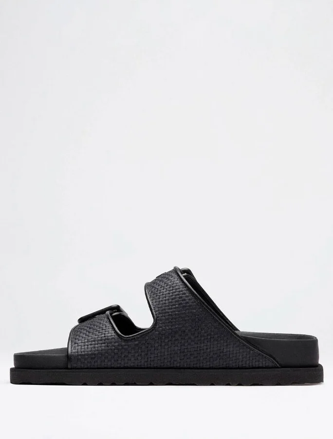 Birkenstock Arizona Raffia Luxe Sandals Shoes - Image 5