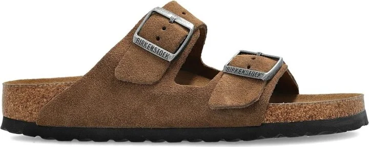 Birkenstock Arizona Sfb Dark Tea, Suede Leather Shoes
