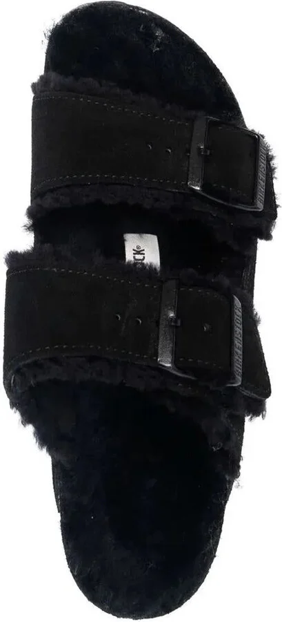 Birkenstock Arizona Shearling Black, Suede Leather Shoes - Image 2