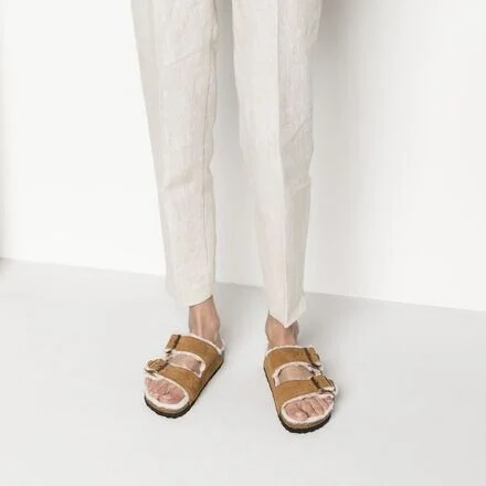 Birkenstock Arizona Shearling Lined Narrow Sandal - Women's - Image 7