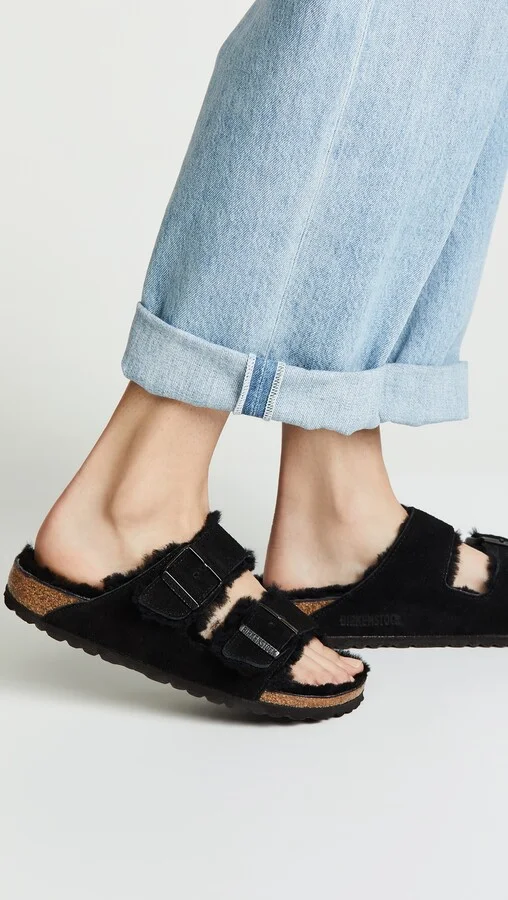 Birkenstock Arizona Shearling Sandals - Narrow - Image 3