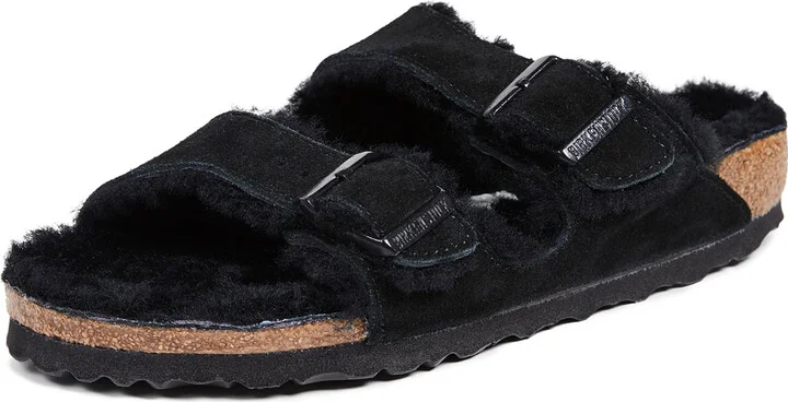 Birkenstock Arizona Shearling Sandals - Narrow