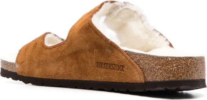 Birkenstock Arizona Shearling Suede Sandals - Image 3