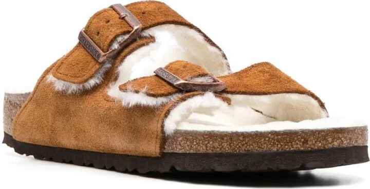 Birkenstock Arizona Shearling Suede Sandals - Image 4
