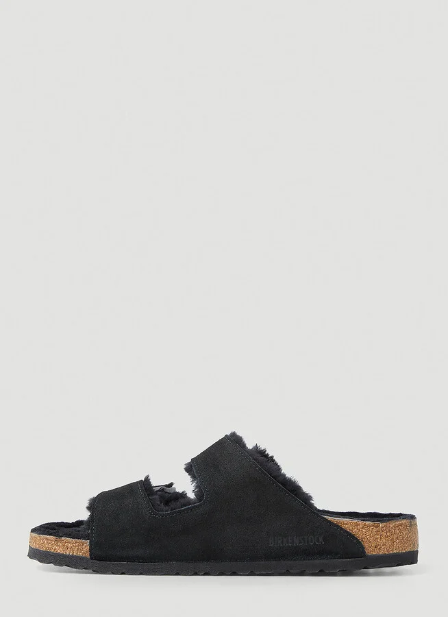 Birkenstock Arizona Shearling Two Strap Sandals - Sandals Black Eu - 46 - Image 3