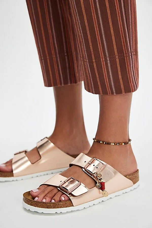 Birkenstock Arizona Soft Footbed Metallic Sandals