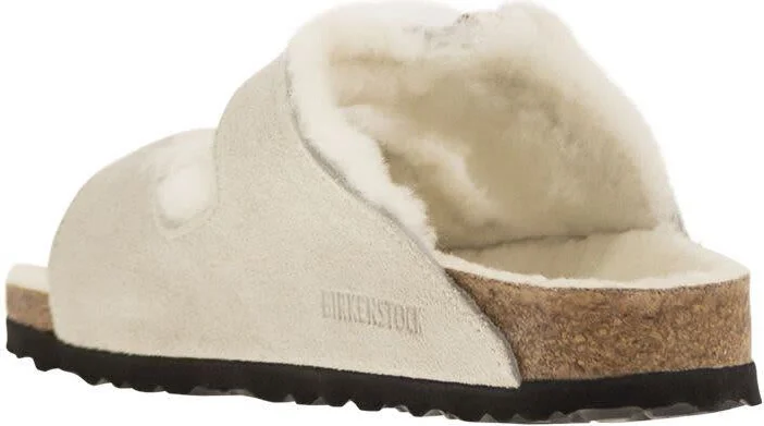Birkenstock Arizona - Suede Lamb Fur Slipper - Image 3