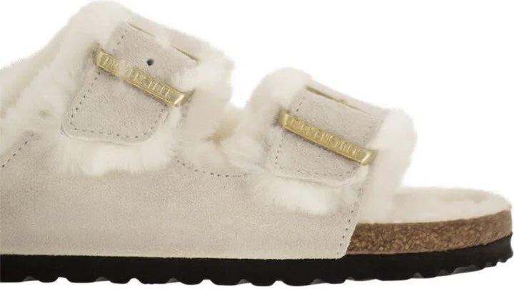Birkenstock Arizona - Suede Lamb Fur Slipper - Image 6