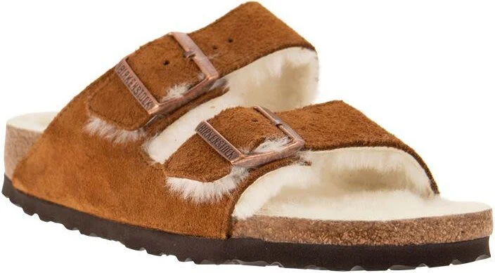 Birkenstock Arizona - Suede Lamb Fur Slipper - Image 2