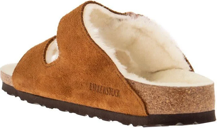 Birkenstock Arizona - Suede Lamb Fur Slipper - Image 3
