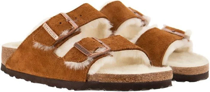 Birkenstock Arizona - Suede Lamb Fur Slipper - Image 4