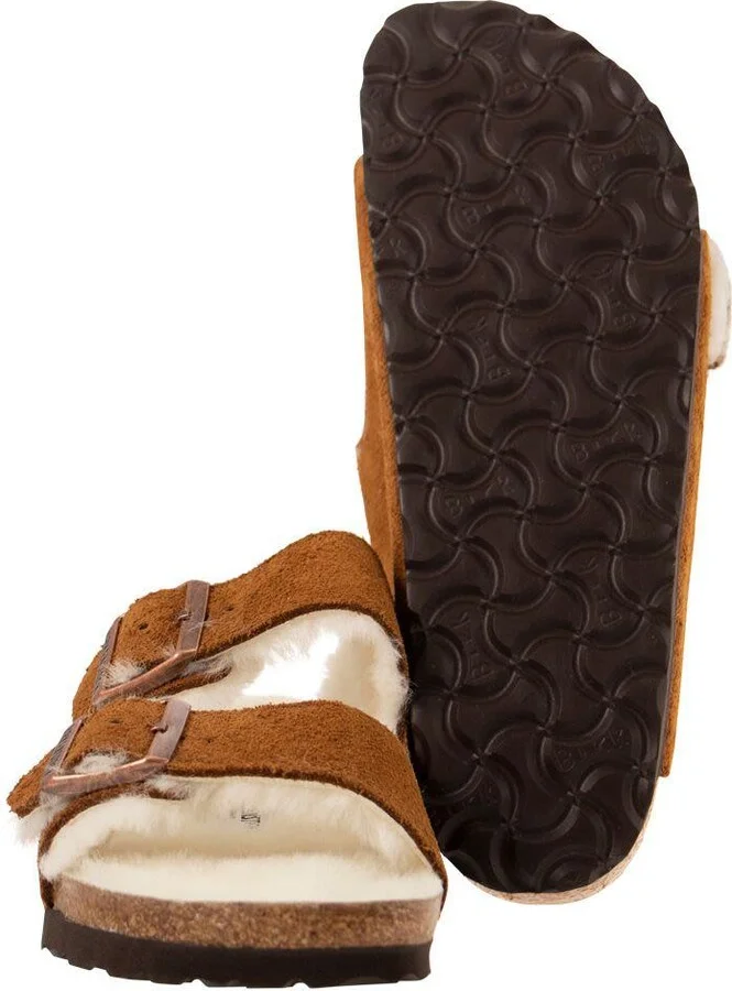 Birkenstock Arizona - Suede Lamb Fur Slipper - Image 5