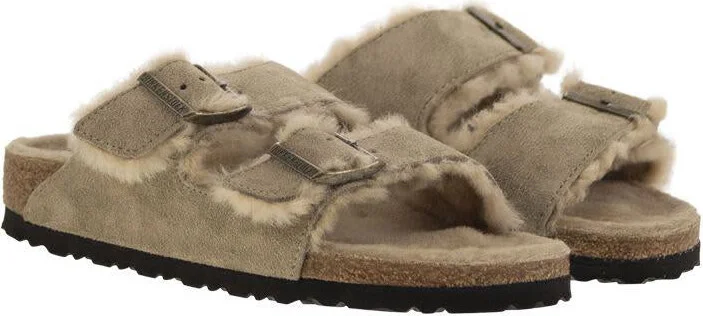 Birkenstock Arizona - Suede Lamb Fur Slipper - Image 4