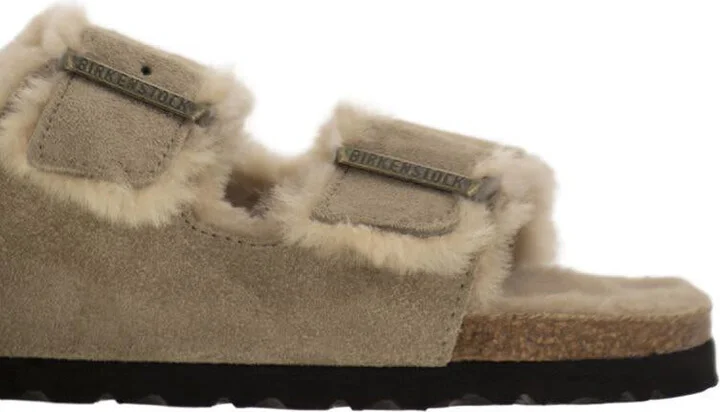 Birkenstock Arizona - Suede Lamb Fur Slipper - Image 6