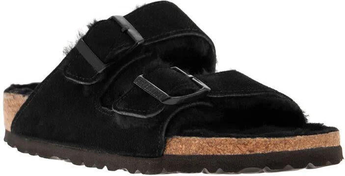 Birkenstock Arizona - Suede Lamb Fur Slipper - Image 2