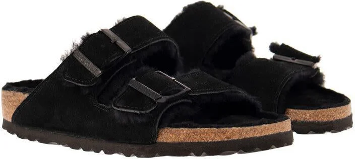Birkenstock Arizona - Suede Lamb Fur Slipper - Image 4
