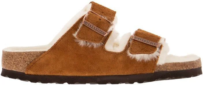 Birkenstock Arizona - Suede Lamb Fur Slipper