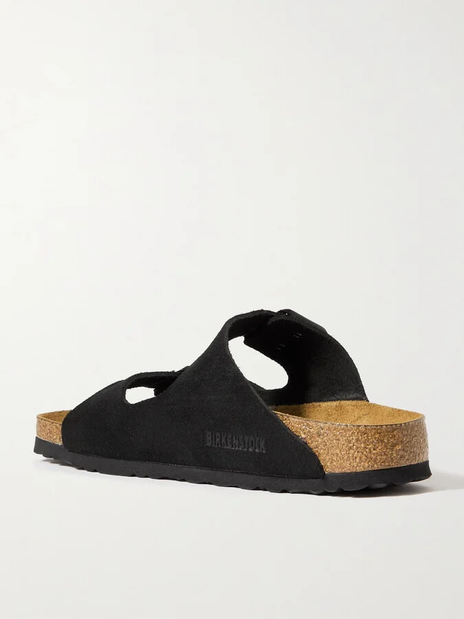 Birkenstock - Arizona Suede Sandals - Black - Image 3