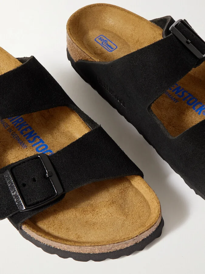 Birkenstock - Arizona Suede Sandals - Black - Image 4