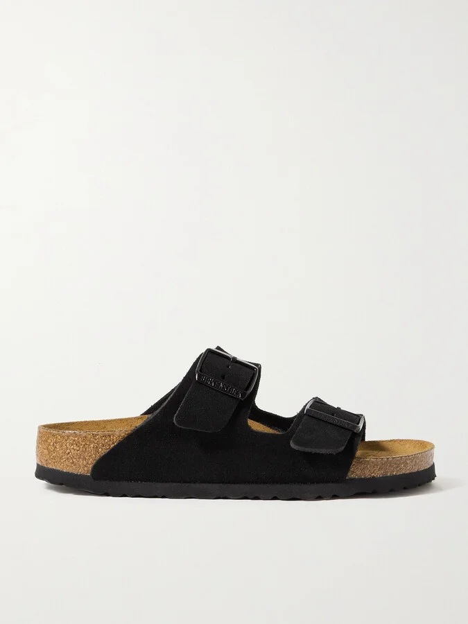 Birkenstock - Arizona Suede Sandals - Black