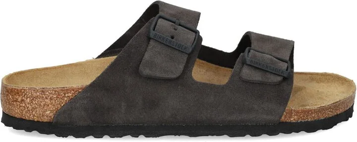 Birkenstock Arizona Velvet Grey, Suede Leather Shoes