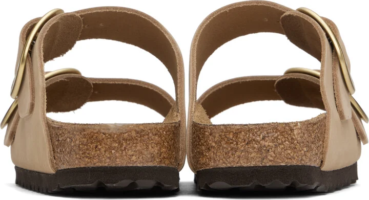 Birkenstock Beige Narrow Arizona Big Buckle Sandals - Image 2