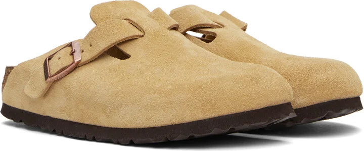 Birkenstock Beige Narrow Boston Slip-on Loafers - Image 4