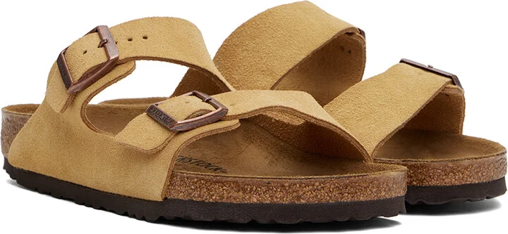 Birkenstock Beige Regular Arizona Sandals - Image 4