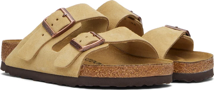 Birkenstock Beige Regular Arizona Sandals - Image 4