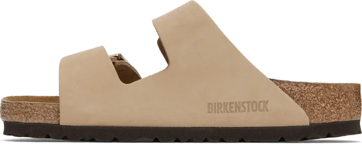 Birkenstock Beige Regular Arizona Soft Footbed Sandals - Image 3