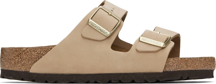 Birkenstock Beige Regular Arizona Soft Footbed Sandals