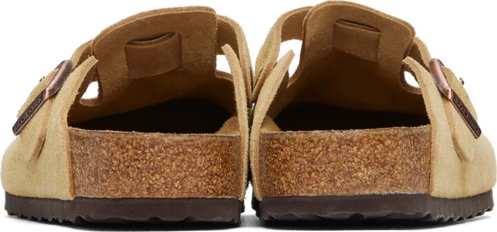 Birkenstock Beige Regular Boston Slip-on Loafers - Image 2