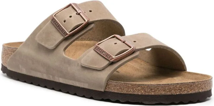 Birkenstock Beige Suede Arizona Sandals - Image 3