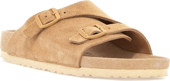 BIRKENSTOCK beige suede zurich sandals with adjustable buckles - Image 4