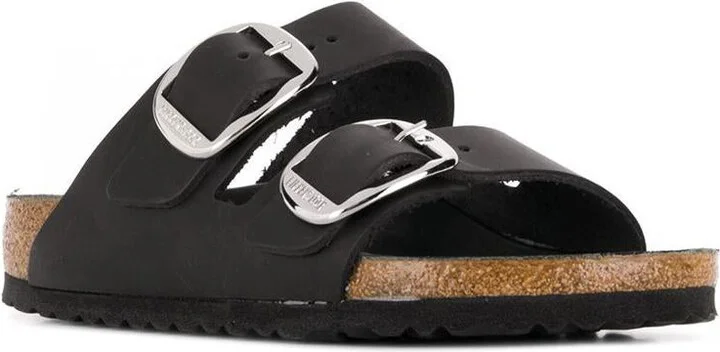 Birkenstock Black 'Arizona' Slide With Double Strap - Image 2