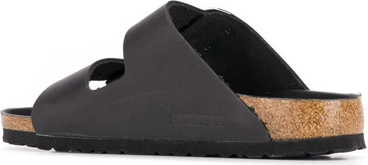 Birkenstock Black 'Arizona' Slide With Double Strap - Image 3