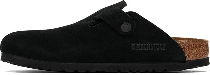 Birkenstock Black Boston Soft Footbed Narrow Loafers - Image 3