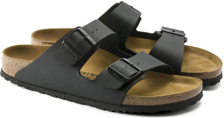 Birkenstock Black Leather Arizona Sandals - Image 2