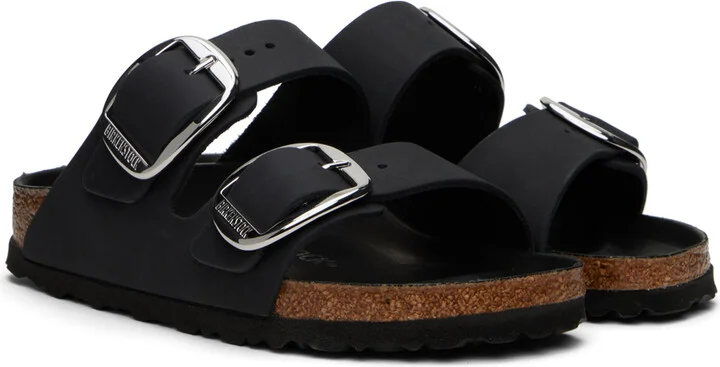 Birkenstock Black Narrow Arizona Big Buckle Sandals - Image 4