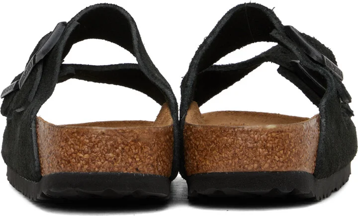 Birkenstock Black Narrow Arizona Soft Footbed Sandals - Image 2