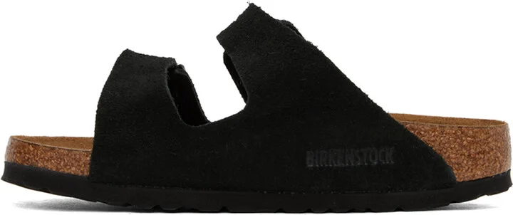 Birkenstock Black Narrow Arizona Soft Footbed Sandals - Image 3