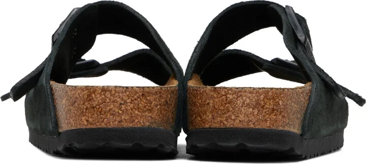 Birkenstock Black Narrow Arizona Soft Footbed Sandals - Image 2