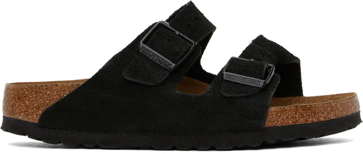 Birkenstock Black Narrow Arizona Soft Footbed Sandals