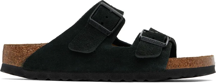 Birkenstock Black Narrow Arizona Soft Footbed Sandals